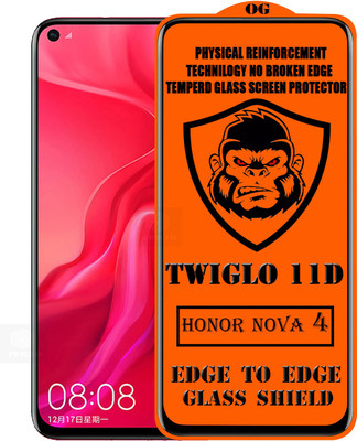 TWIGLO Edge To Edge Tempered Glass for HONOR NOVA 4(Pack of 1)