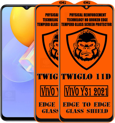 TWIGLO Edge To Edge Tempered Glass for VIVO Y31 2021(Pack of 2)