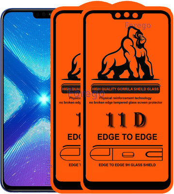 Forego Edge To Edge Tempered Glass for Honor 8X(Pack of 2)