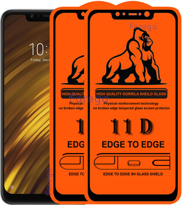 Forego Edge To Edge Tempered Glass for POCO F1(Pack of 2)