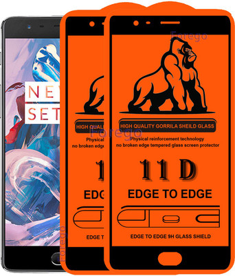 Forego Edge To Edge Tempered Glass for OnePlus 3T(Pack of 2)
