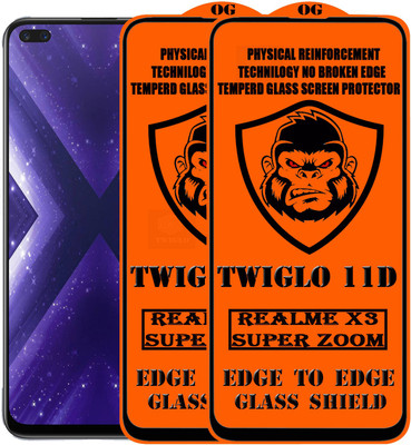 TWIGLO Edge To Edge Tempered Glass for REALME X3 SUPERZOOM(Pack of 2)