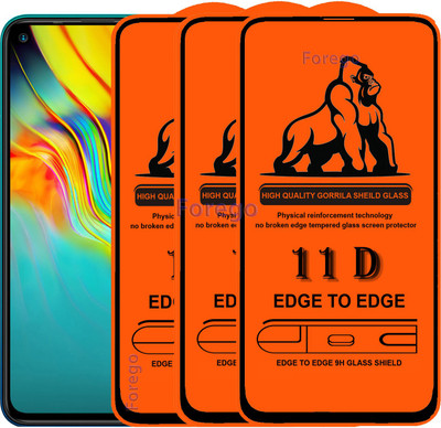 Forego Edge To Edge Tempered Glass for Infinix Hot 9(Pack of 3)