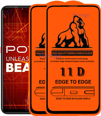 Forego Edge To Edge Tempered Glass for Tecno Pova(Pack of 2)