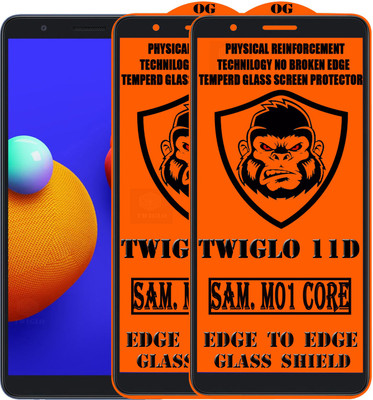 TWIGLO Edge To Edge Tempered Glass for SAMSUNG M01 CORE(Pack of 2)