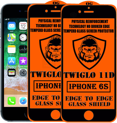 TWIGLO Edge To Edge Tempered Glass for Apple iPhone 6s(Pack of 2)