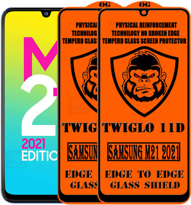 TWIGLO Edge To Edge Tempered Glass for SAMSUNG M21 2021(Pack of 2)