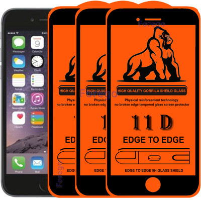 Forego Edge To Edge Tempered Glass for Apple iPhone 6(Pack of 3)