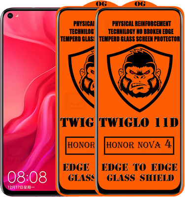 TWIGLO Edge To Edge Tempered Glass for HONOR NOVA 4(Pack of 2)