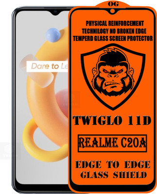 TWIGLO Edge To Edge Tempered Glass for REALME C20A(Pack of 1)