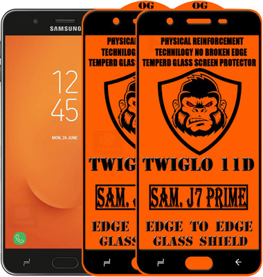 TWIGLO Edge To Edge Tempered Glass for Samsung Galaxy J7 Prime(Pack of 2)