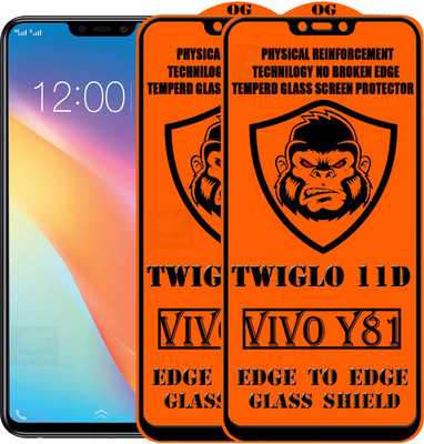 TWIGLO Edge To Edge Tempered Glass for Vivo Y81(Pack of 2)