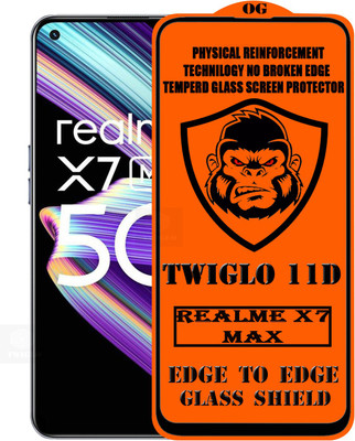 TWIGLO Edge To Edge Tempered Glass for REALME X7 MAX(Pack of 1)