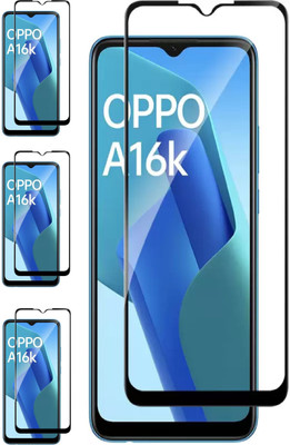 ISAAK Edge To Edge Tempered Glass for OPPO A16K Edge to Edge, Full Glue, 11D Tempered Glass(Pack of 4)