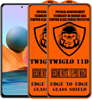 TWIGLO Edge To Edge Tempered Glass for REDMI NOTE 10 PRO MAX(Pack of 2)