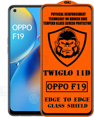 TWIGLO Edge To Edge Tempered Glass for OPPO F19(Pack of 1)
