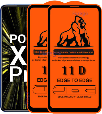 HQ Protection Edge To Edge Tempered Glass for Poco X3 pro(Pack of 2)