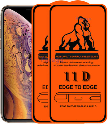 HQ Protection Edge To Edge Tempered Glass for Apple iPhone XS(Pack of 2)