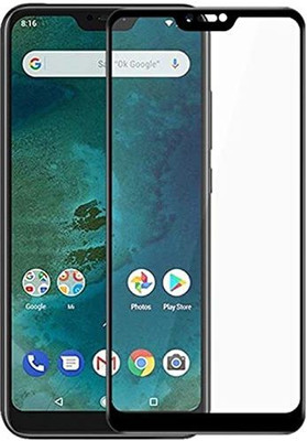 DropFit Edge To Edge Tempered Glass for Mi A2(Pack of 1)