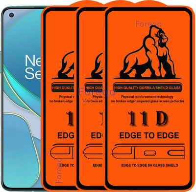 Forego Edge To Edge Tempered Glass for OnePlus 8T(Pack of 3)