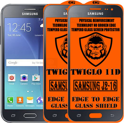TWIGLO Edge To Edge Tempered Glass for SAMSUNG J2-16(Pack of 2)