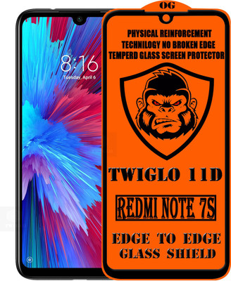 TWIGLO Edge To Edge Tempered Glass for REDMI NOTE 7S(Pack of 1)
