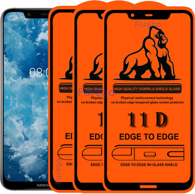Forego Edge To Edge Tempered Glass for Nokia 7.1 Plus(Pack of 3)
