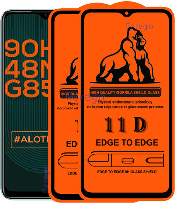 Forego Edge To Edge Tempered Glass for Infinix Hot 10s(Pack of 2)