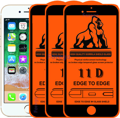 Forego Edge To Edge Tempered Glass for Apple iPhone 7 Plus(Pack of 3)
