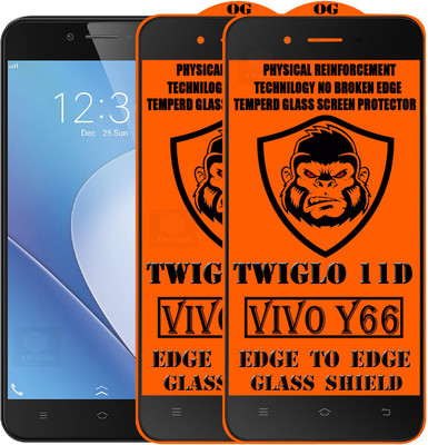 TWIGLO Edge To Edge Tempered Glass for VIVO Y66(Pack of 2)
