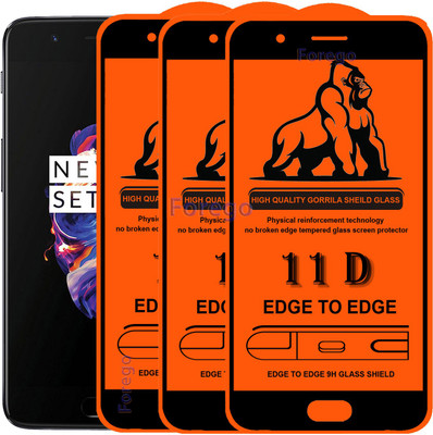 Forego Edge To Edge Tempered Glass for OnePlus 5(Pack of 3)