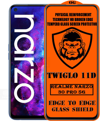 TWIGLO Edge To Edge Tempered Glass for REALME NARZO 30 PRO 5G(Pack of 1)