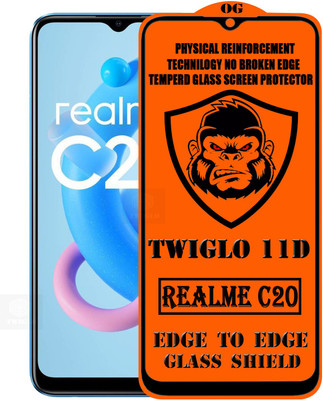 TWIGLO Edge To Edge Tempered Glass for REALME C20(Pack of 1)