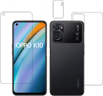 wooden craft Front and Back Tempered Glass for OPPO K10 {Flexible}, CPH2373, K10(Pack of 3)