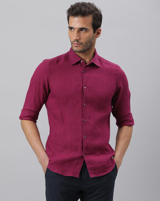 RARE RABBIT Men Solid Casual Purple Shirt