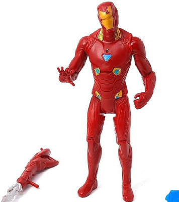 Cabin Hut IROENE MAN Action Figure Super Hero Tech lover Toy| Age of Kids Play Time| Super Fight War Action Hero IROENE MAN Gadget Hero with LED, Movable Parts and Light at Centre with Arms| Hero Figure with Detachable Parts and Arms (Red)(Multicolor)