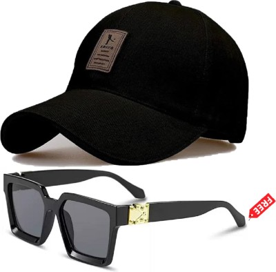 NEW SUMMER COMBO BADSHAH SUNGLASS + EDIKO ADJUSTABLE BASEBALL Cap(Pack of 2)