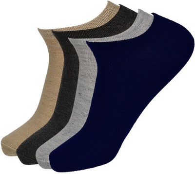 KAJARU Men & Women Solid Low Cut(Pack of 4)