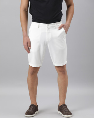 RARE RABBIT Solid Men White Basic Shorts