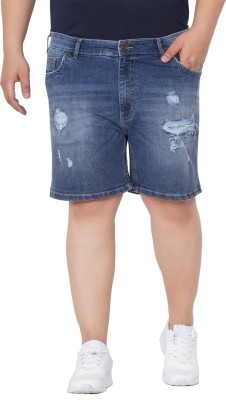 JOHN PRIDE Solid Men Blue Basic Shorts