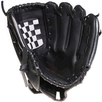 DRANGE Catcher's Mitts with Soft Solid PU Leather Baseball Gloves(Black)