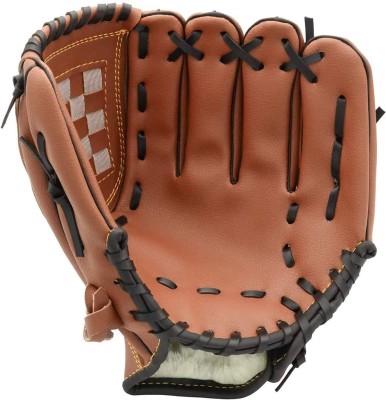 DRANGE Catcher's Mitts with Soft Solid PU Leather Baseball Gloves(Brown)