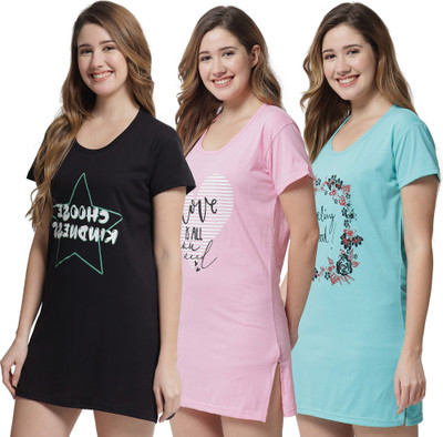 ANIXA Printed Women Round Neck Multicolor T-Shirt
