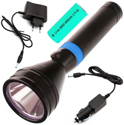 RP Small Sun ZY-T95 800M Rechargeable Battery Indicator LED Torch(Black, 18.5 cm, Rechargeable)