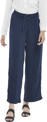 Annabelle by Pantaloons Regular Fit Women Dark Blue Trousers