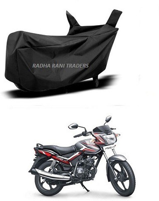 RADHA RANI TARDERS Two Wheeler Cover for TVS(Star City Plus, Black)