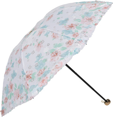 Umbrella mart 3 Fold Digital Printed Rain and Sun Protective Manual Open Umbrella(Green)