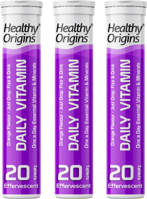 Healthy Origins Multivitamin with Multiminerals for Immunity, Strong Bones & Energy Tablet(3 x 20 Tablets)