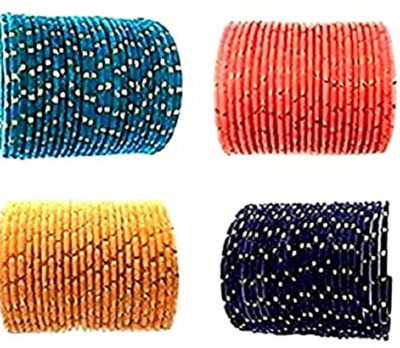 mahakalji Fabric, Glass Bangle Set(Pack of 96)