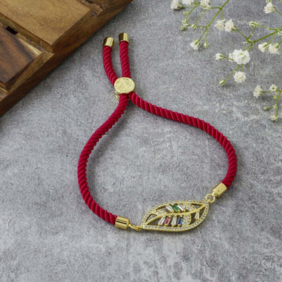 ZIVOM Copper Cubic Zirconia Gold-plated Bracelet